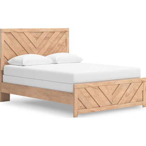 Sanginlane Queen Panel Bed - Tan